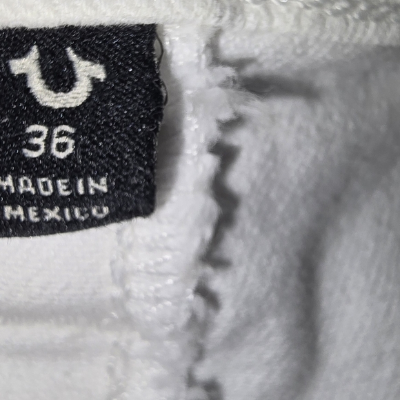 True Religion Rocco Relaxed Skinny  White Jeans Pants - Picture 10 of 13